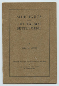 Sidelights on the Talbot Settlement 