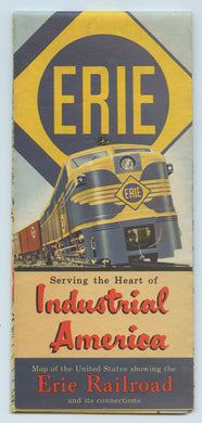 Erie: Map of the United States showing the Erie Railroad and its connections