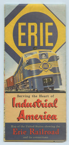 Erie: Map of the United States showing the Erie Railroad and its connections