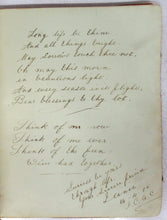 Autograph album of Mary Jane Bevan, J.C.A.C., Carmarthen?, Wales