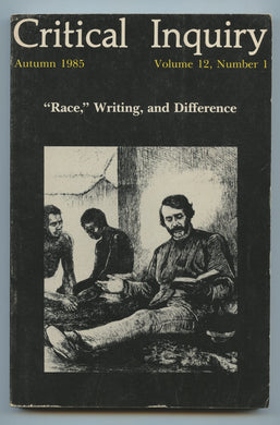 Critical Inquiry, Autumn 1985: "Race," Writing, and Difference