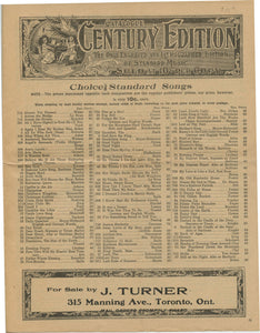 Century Edition music catalogue