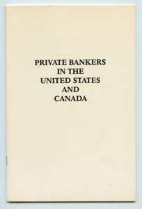 Private Bankers in the United States and Canada