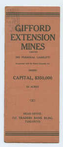 Gifford Extension Mines prospectus