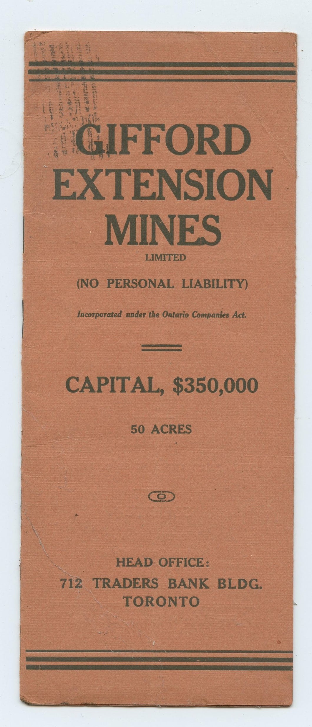 Gifford Extension Mines prospectus