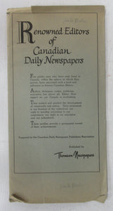 Renowned Editors of Canadian Daily Newspapers