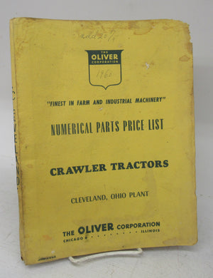 Numerical Parts Price List, Crawler Tractors, Cleveland, Ohio, Indiana Plant 