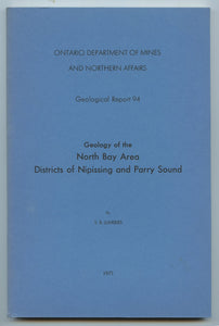 Geology of the North Bay Area, Districts of Nipissing and Parry Sound 