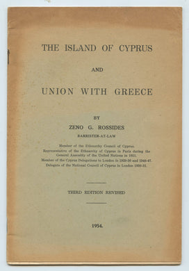 The Island of Cyprus and Union With Greece