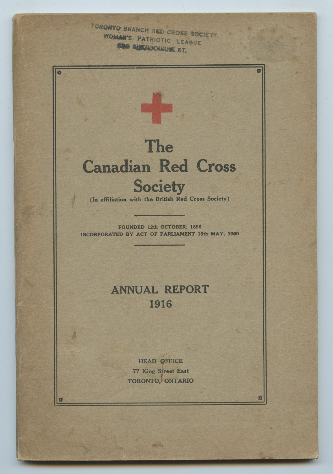 The Canadian Red Cross Society, Annual Report