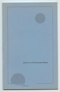 Tribute to Barry Palmer at Central Secondary School, September 12, 1978
