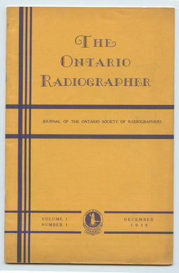 The Ontario Radiographer, December 1939