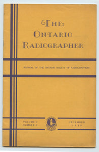 The Ontario Radiographer, December 1939