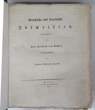 Griechische und Lateinische Inschriften
