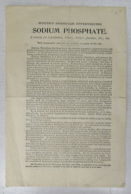 Wyeth's medicine flyer
