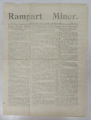 Rampart Miner, October 15, 1901