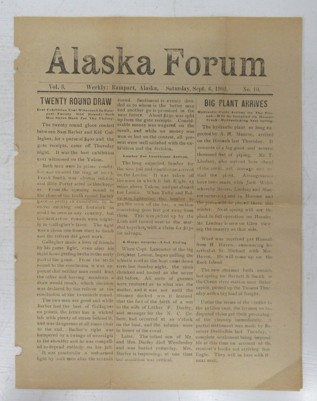Alaska Forum, Sept. 6, 1902