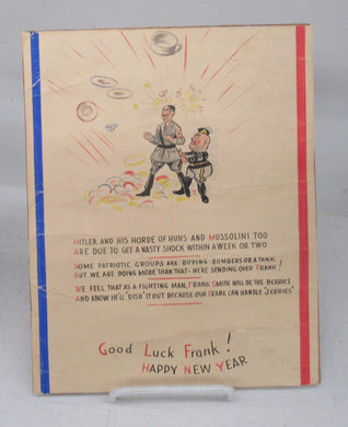 Happy New Year card for Frank Smith
