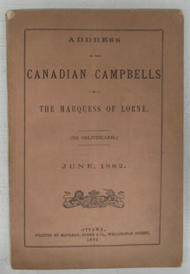 Address of the Canadian Campbells to the Marquess of Lorne