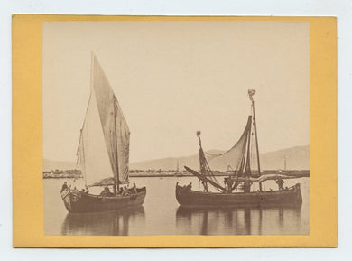B&w photo of sailboats on the water