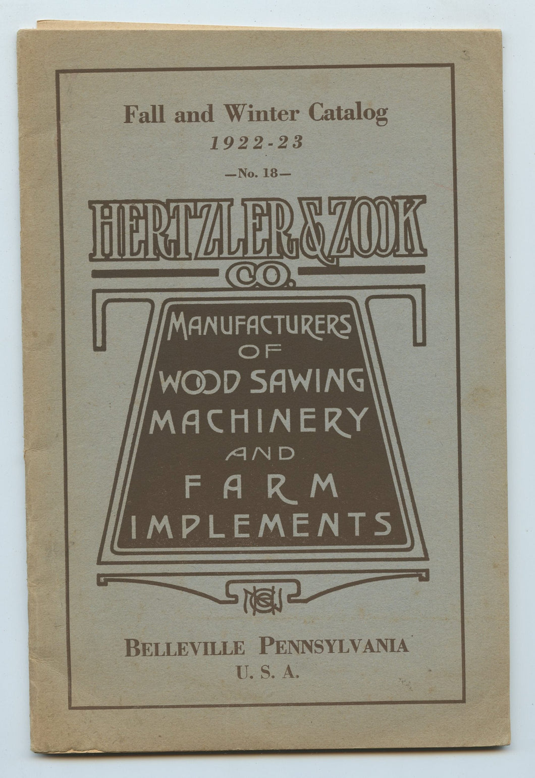 Hertzler & Zook Fall and Winter Catalog 1922-23