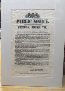 Public Notice. Provincial Revenue Tax.