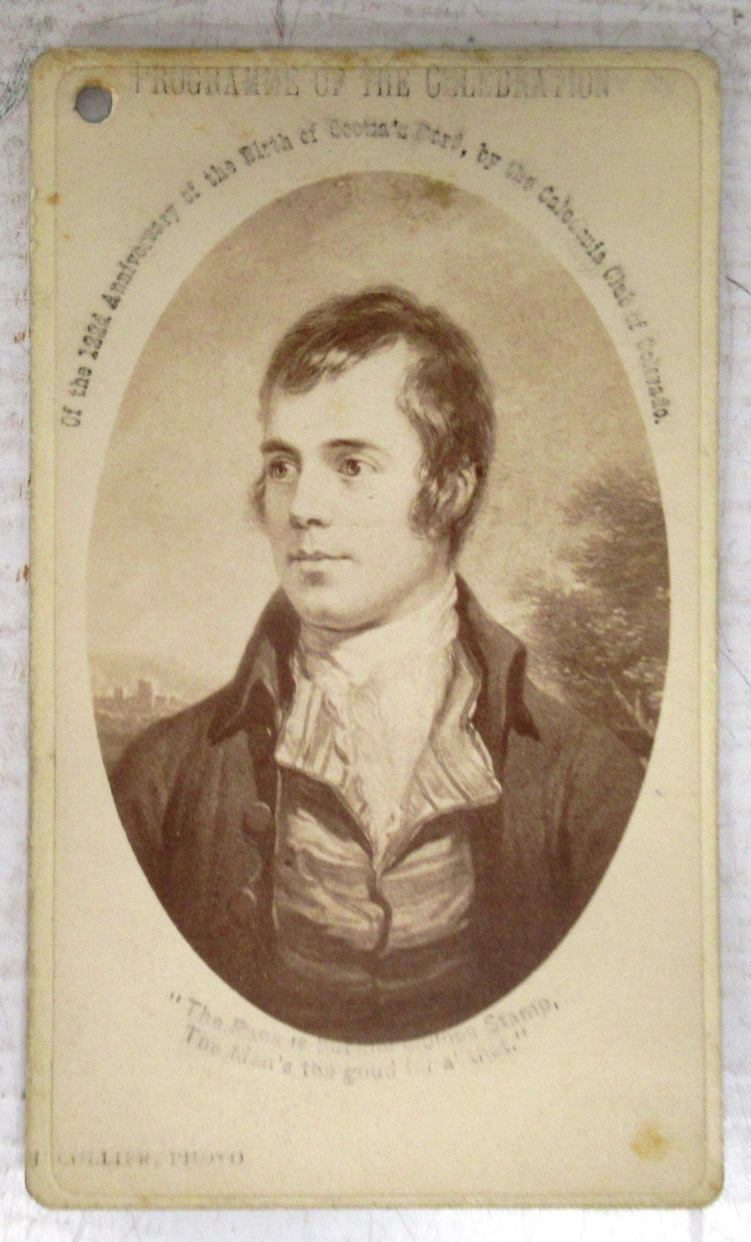 Carte-de-visite of Robert Burns 