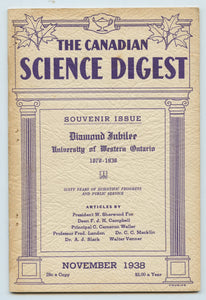 The Canadian Science Digest Souvenir Issue, Diamond Jubilee, University of Western Ontario 1878-1938