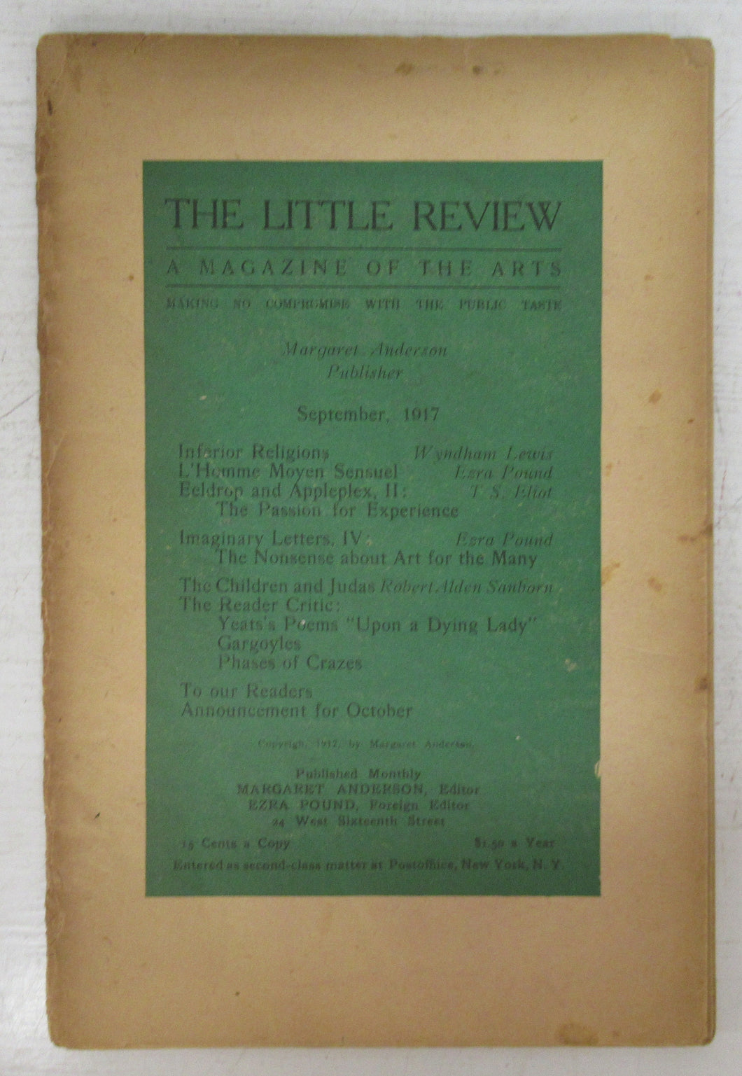 The Little Review, September 1917
