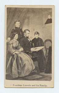 Carte-de-visite of President Lincoln and his Family
