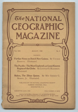 The National Geographic Magazine, August 1908