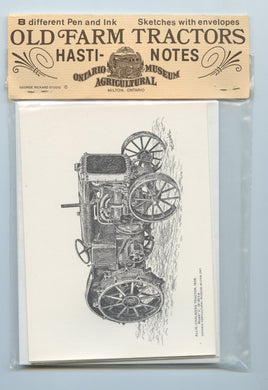 8 different Pen and Ink Old Farm Tractors Hasti-Notes