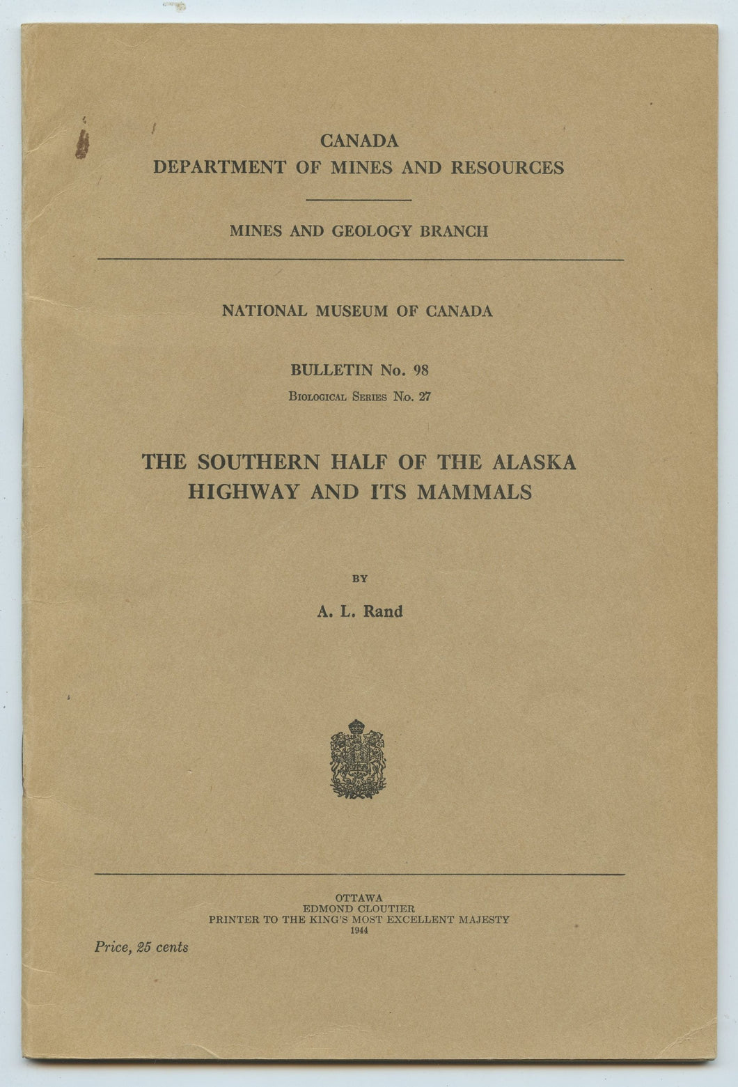 The Southern Half of the Alaska Highway and its Mammals