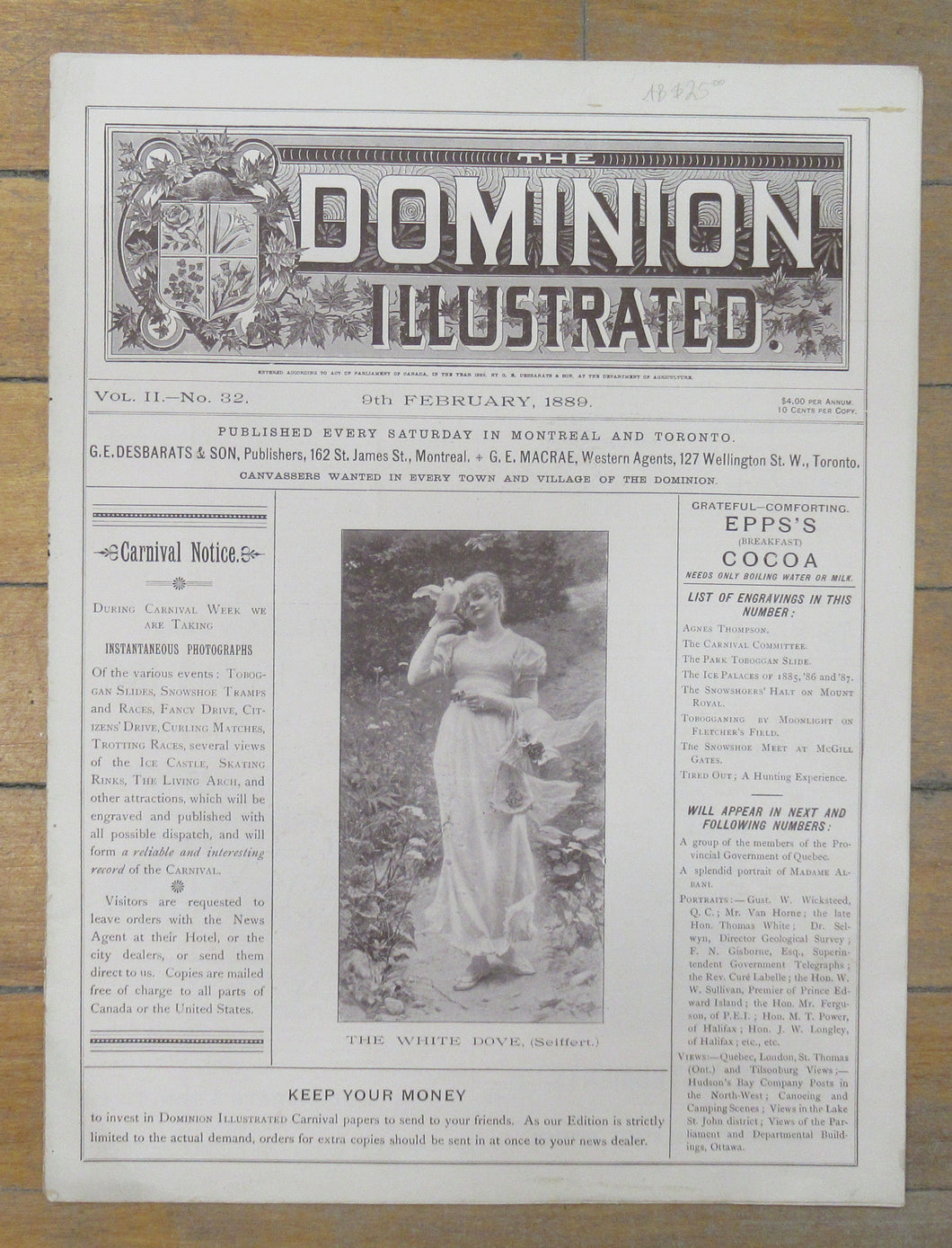 The Dominion Illustrated. 9th February, 1889