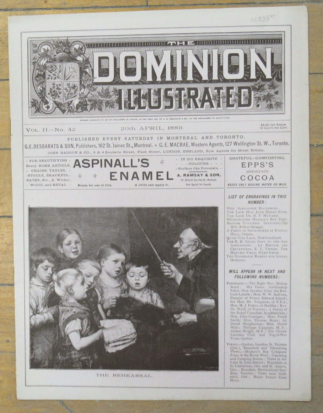 The Dominion Illustrated. 20th April, 1889