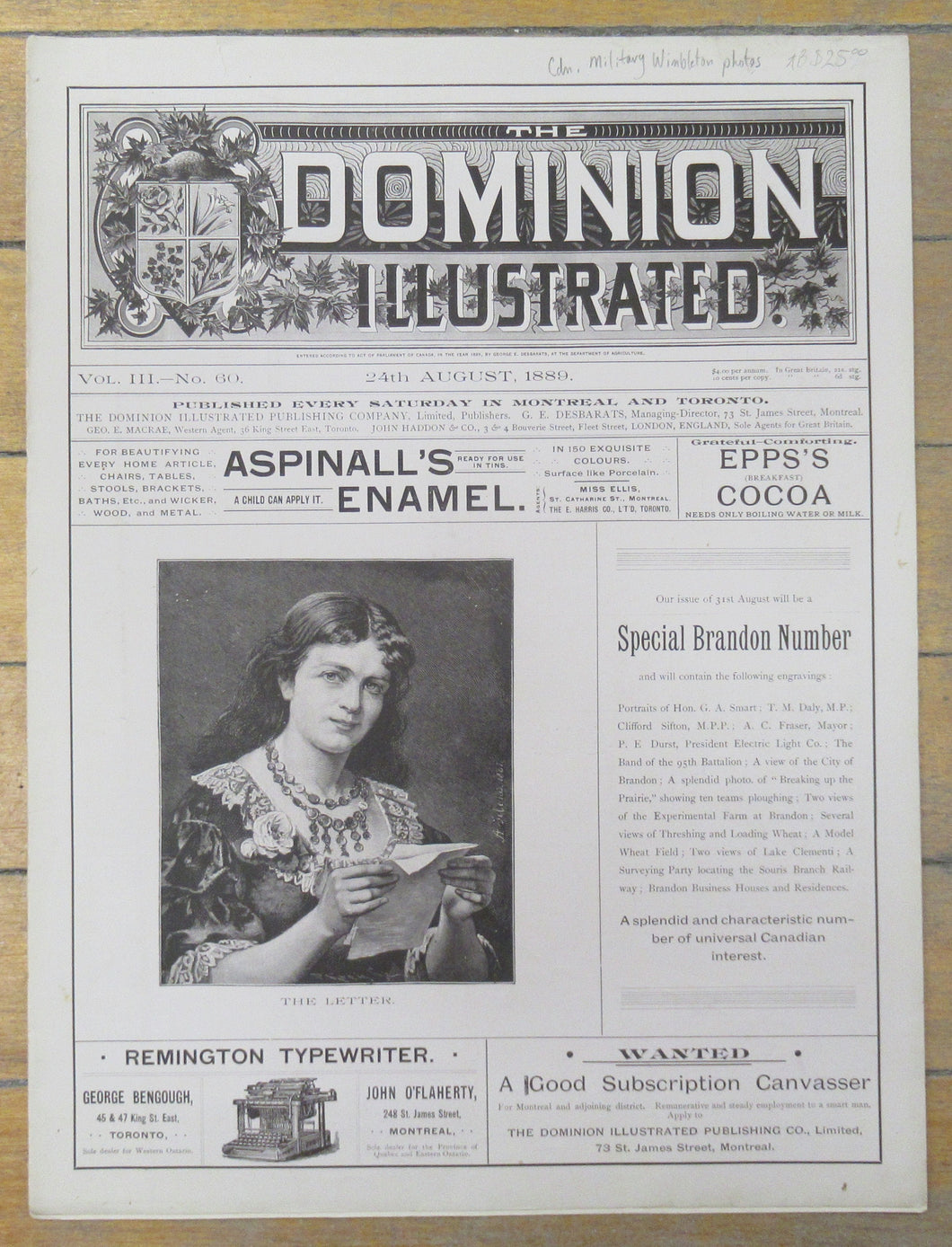 The Dominion Illustrated. 24th August, 1889