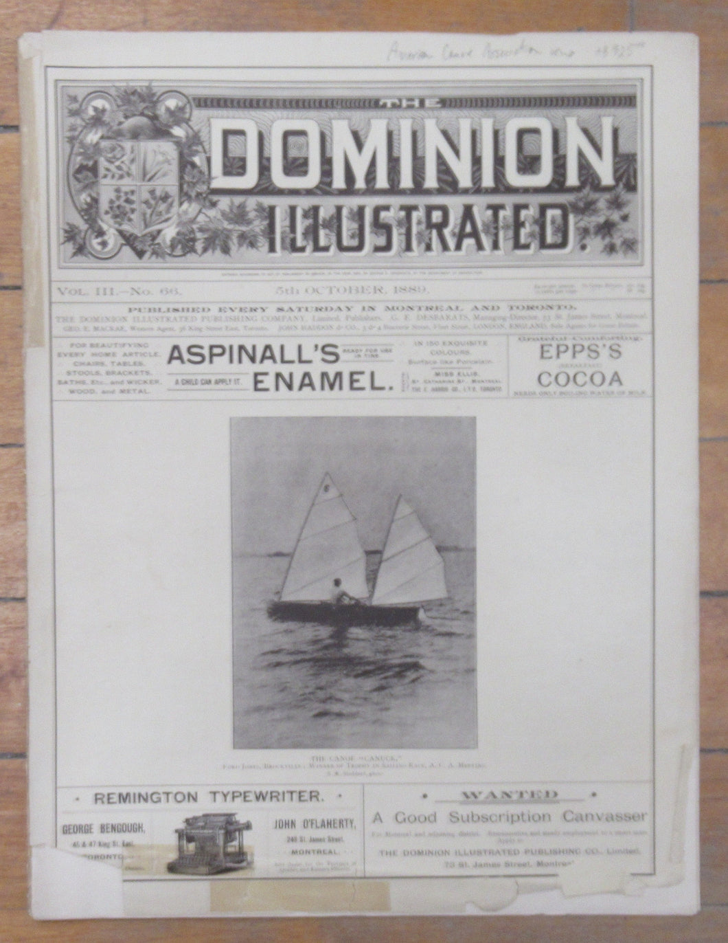 The Dominion Illustrated. 5th October, 1889