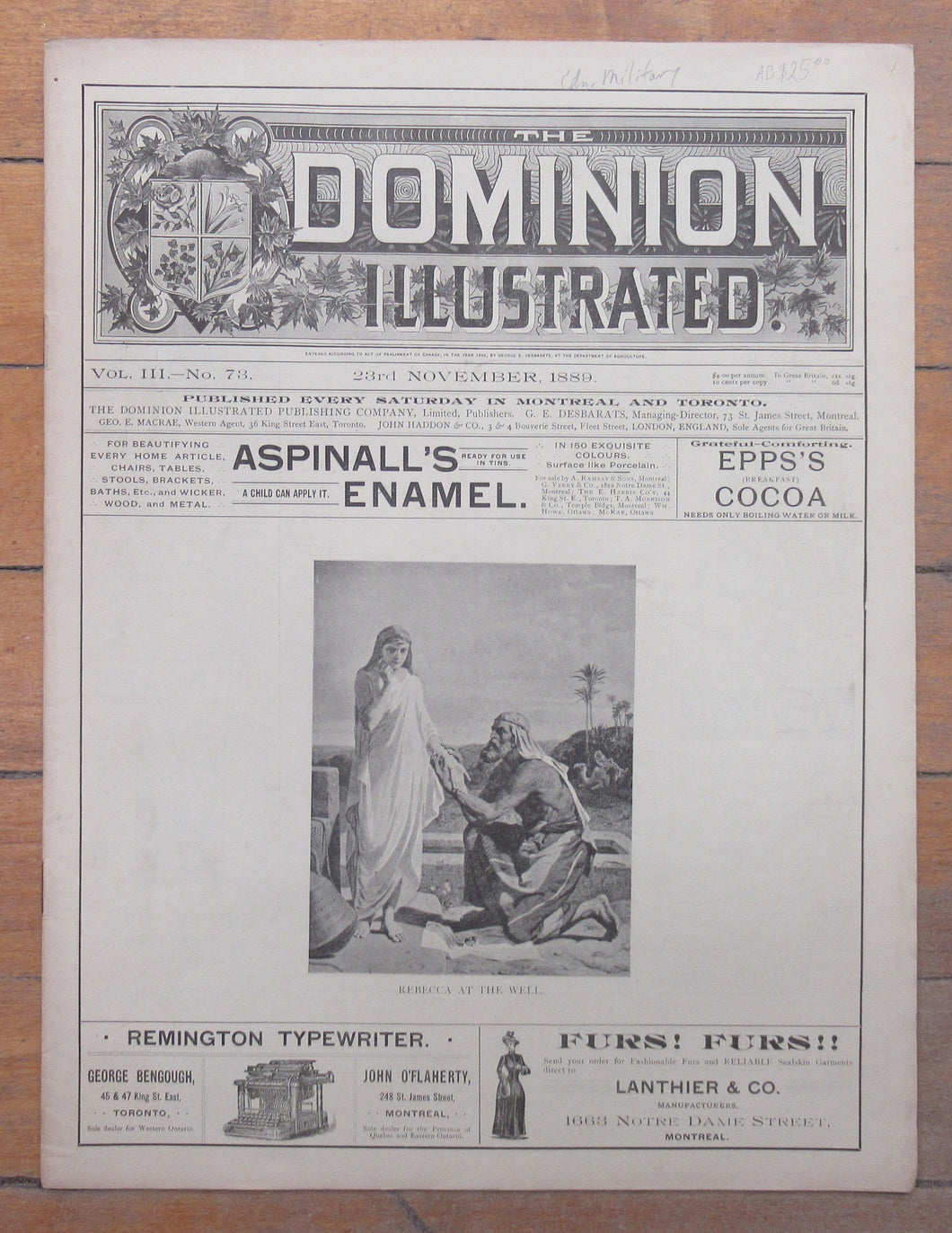 The Dominion Illustrated. 23rd November, 1889