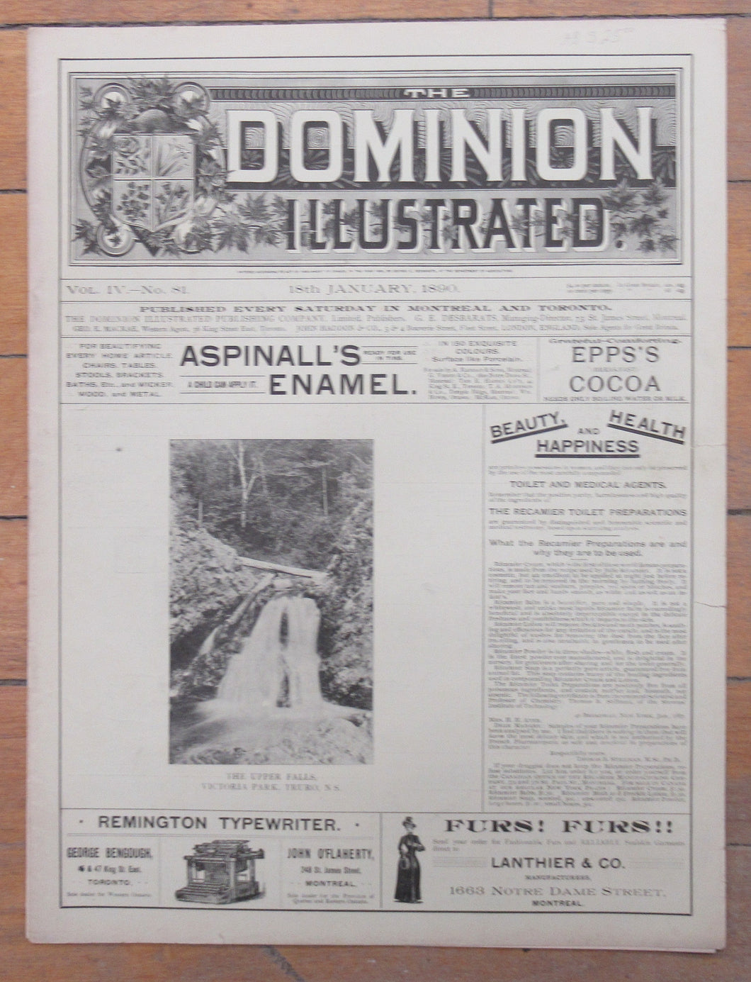 The Dominion Illustrated. 18th January, 1890