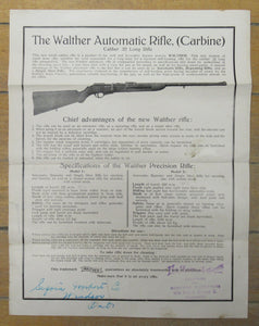 Walther Automatic Rifle advertisement