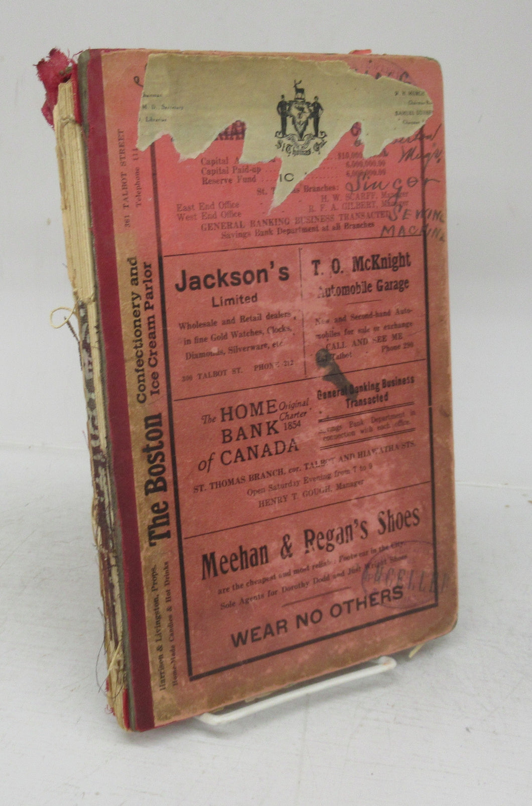 Vernon's City of St. Thomas Street, Alphabetical, Business and Miscellaneous Directory for the year 1912