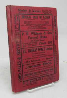 Vernon's City of St. Thomas (Ontario) Miscellaneous, Alphabetical, Street and Business Directory for the year 1933