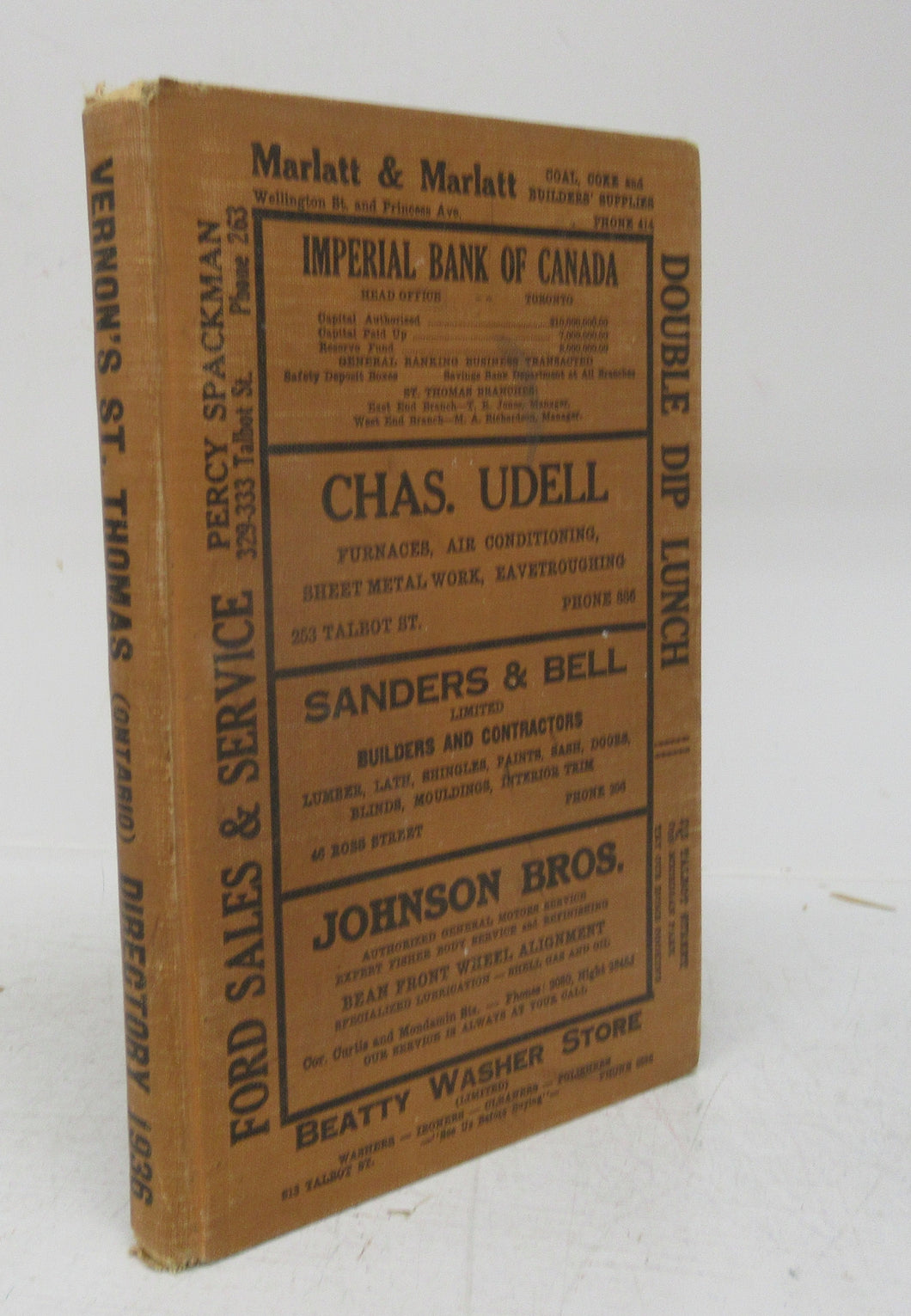 Vernon's City of St. Thomas (Ontario) Miscellaneous, Alphabetical, Street and Business Directory for the year 1936