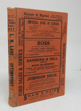 Vernon's City of St. Thomas (Ontario) Miscellaneous, Alphabetical, Street and Business Directory for the year 1937