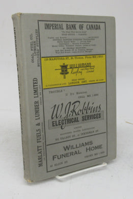 Vernon's City of St. Thomas (Ontario) Miscellaneous, Business, Alphabetical and Street Directory for the year 1959