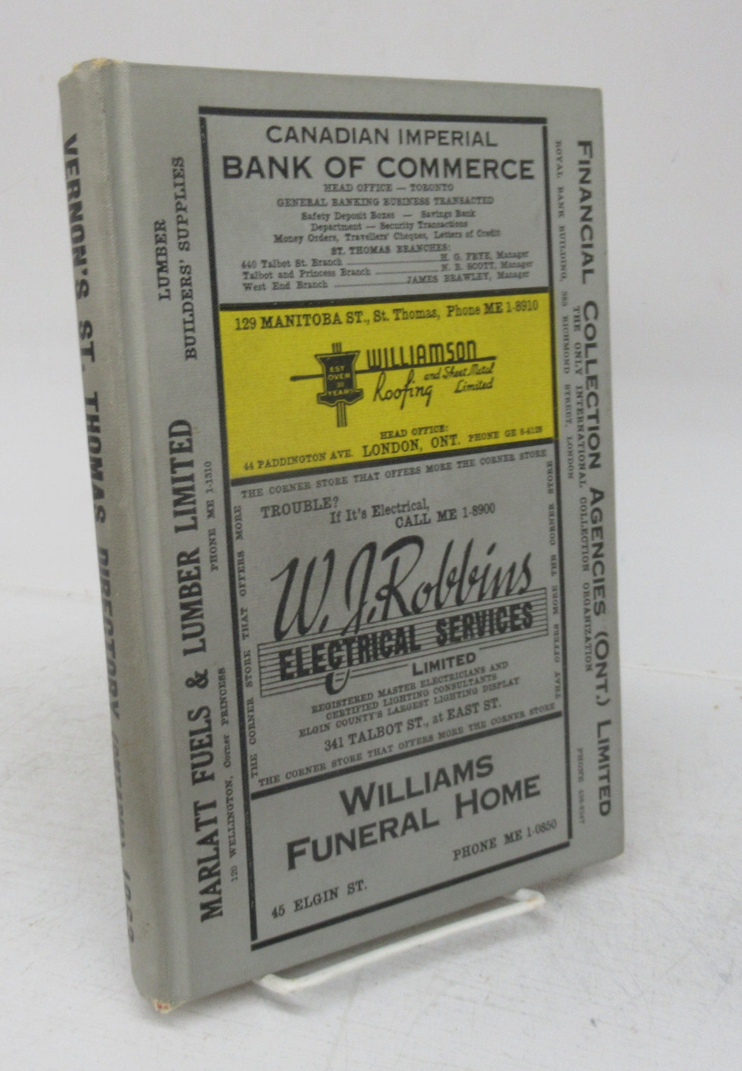 Vernon's City of St. Thomas (Ontario) Miscellaneous, Business, Alphabetical and Street Directory for the year 1963