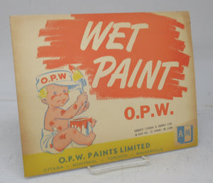 Wet Paint sign