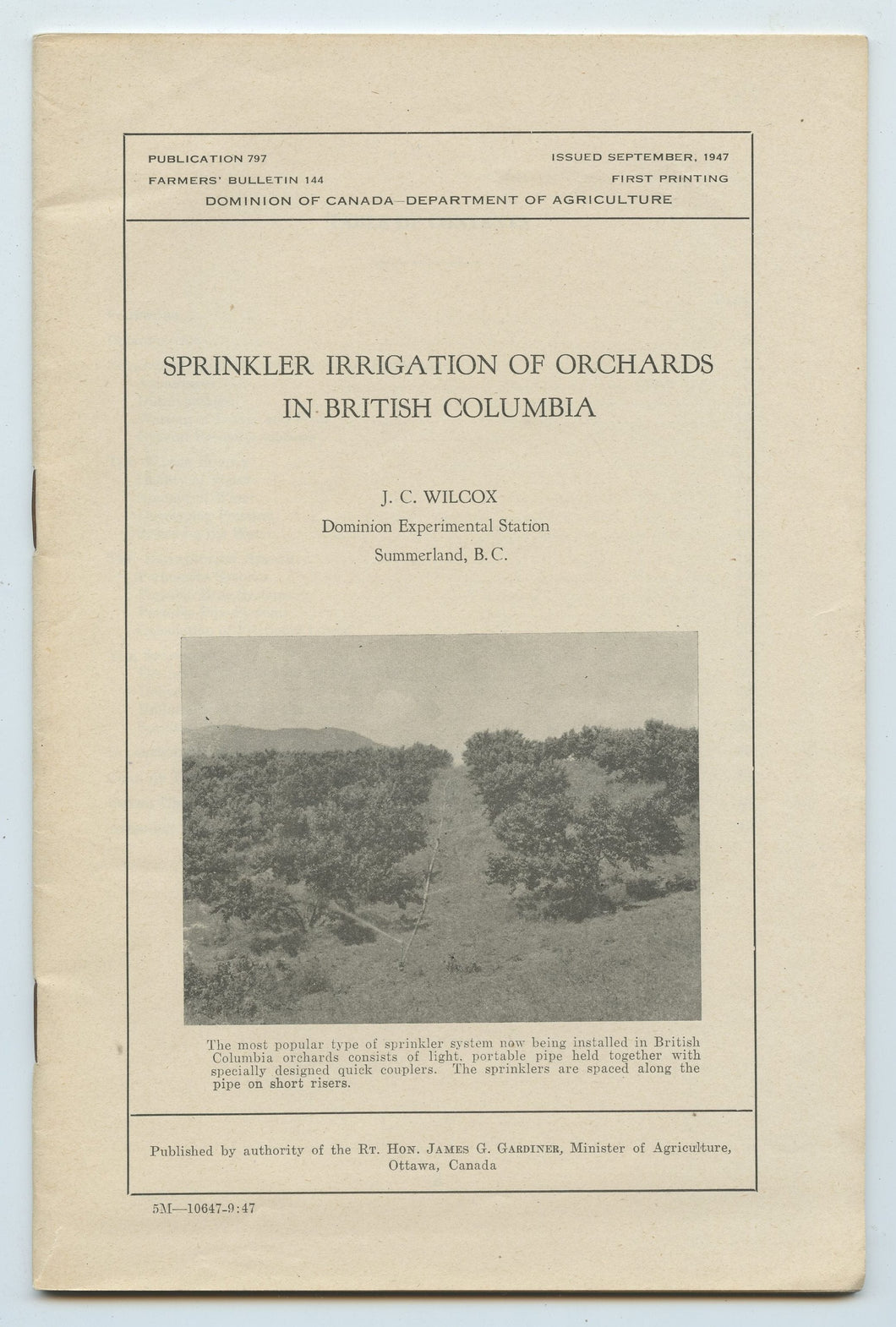 Sprinkler Irrigation of Orchards in British Columbia