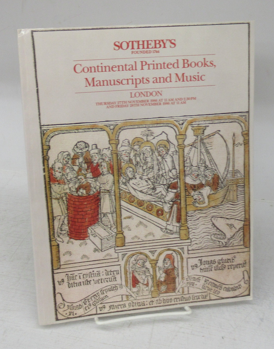 Continental Printed Books, Manuscripts and Music, November 27th & 28th, 1986