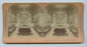 Stereoview card showing Main Hall, Gambling House at Monte Carlo
